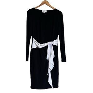 Joseph Ribkoff Black and White Slinky Knit Dress